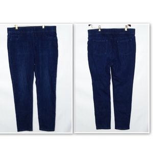Soft Surroundings Pull On Jeans L Dark Denim